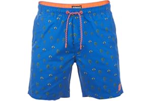 riverso Męskie spodenki kąpielowe RIVKai krótkie spodenki na lato, szorty sportowe, z nadrukiem, 100% poliester, czarne, niebieskie, zielone, oliwkowe, S M L XL XXL, 3XL 4XL 5XL