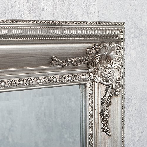 BAROCK WANDSPIEGEL Eve 200x110cm SPIEGEL ANTIK SILBER POMPÖS HOLZRAHMEN FACETTE - 5