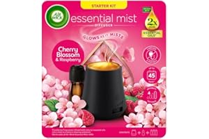AIRWICK Air Wick Cherry Blossom & Raspberry Essential Mist Kit 20ml, Lasting for up to 45 days per refill, Air Freshener