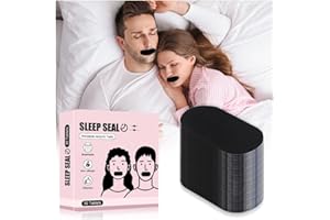 KAMLO SleepTape Mouth Tape(Black),Mouth Tape for Sleeping, Anti-Snoring and Nasal Breathing Aid,Improved Nasal Breathing,Strong Comfortable Adhesion(30 Strips)