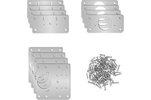 JXPXJMY 12 Pezzi Piastra Riparazione Cerniera Ante Con Viti, Ripara Cerniere per Mobili Cassetti Cucina, Casa e Ufficio, Tutti i Tipi di Prodotti in Legno Armadio