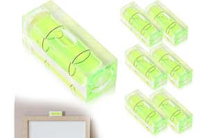 Lhbwhiz Zestaw 6 poziomic kwadratowych, wysokiej precyzji mini poziomica pozioma, mała poziomica pozioma, do głowicy kamery i precyzyjnych narzędzi (15 x 15 x 40 mm)