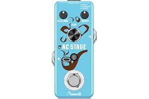 Amuzik Guitar AC Stage Pedal Guitar Effect Pedal 3 Modes Acoustic Analog Electric Guitar Pedals True Bypass Mini Size
