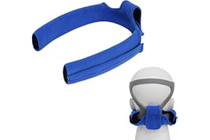 BABYFOND CPAP Neck Pad Headgear Strap Cover, Premium Face Cushion Cover Fits All Major Headgear Brands, Ultra Soft Fleece Fabric Ergonomic Design Soft-Fleece Mask Cover for Reducing Red Marks (Blue)