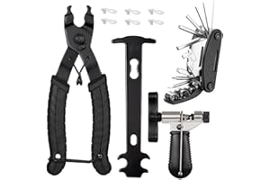RDRUSEAN Bike Chain Repair Tool Kit, 16 in 1 Multi-Function Bicycle Repair Tool Kit, Bike Link Pliers, Chain Cutter Checker, Bicycle Missing Links for Sports Bike