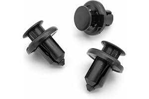 VVO Fasteners- Black Plastic Front Bumper & Trim Fastener Clips for Honda Accord, Civic, Jazz, FR-V, (Pack of 10)