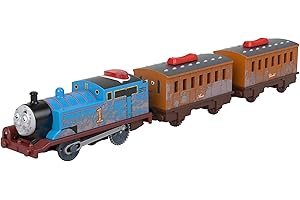 Thomas & Friends Fisher-Price Talking Thomas - UK English Edition, Battery Powered Motorized Toy Train with Character Phrases and Sounds