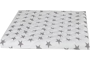 Bestlivings Pokrowiec na pralkę (gwiazdki – biały) 60 x 60 cm z gumowym ściągaczem, pokrowiec na suszarkę, pokrowiec ochronny na pralkę w wielu różnych kolorach – nakładka na suszarkę, Gwiazdy (białe)