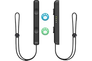 Gaaqii Une paire de Dragonnes Switch Manette Accessoire Switch Dragonne avec 2 Capuchons de Joystick Compatible avec Contrôleur Switch Accessoires
