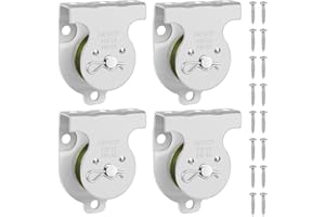 IWILCS 4 poleas para cuerdas, poleas para cuerda con rodamientos de bolas para cable de acero, poleas para rodamientos, persianas enrollables, capacidad de carga para toldo 190 kg