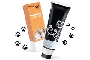Nabance Impronta Zampa Cane Con Testa In Spugna Nero 75ml Non Tossico E Lavabile Impronta Neonato Adatto Ai Regali per Animali Domestici Realizzazione di Impronte Digitali di Animali Domestici