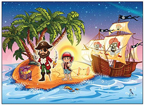 12 er Set Einladungskarten Pirat Schatzkarte Piratenparty Kindergeburtstag Einladung Piratenkarte - 12 Stück zum Piratengeburtstag mit Piratenschiff Party für Jungen und Mädchen