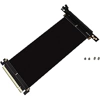 EZDIY-FAB New PCI Express 16x Flexible Cable Extension Port Adapters High Speed Riser Card 90 degrees-20cm