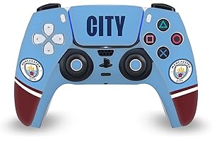 Head Case Designs sous Licence Officielle Manchester City Man City FC Kit Domicile 2022/23 Art du Logo Vinyle Plaque Frontale Autocollant De Jeu Peau Compatible avec Sony PS5 DualSense Controller