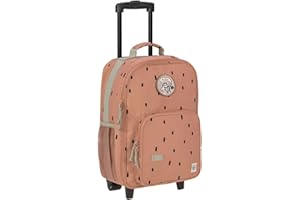 LÄSSIG Valise pour enfants Trolley Valise de voyage avec barre télescopique et roulettes Bagage à main/Trolley Happy Prints caramel