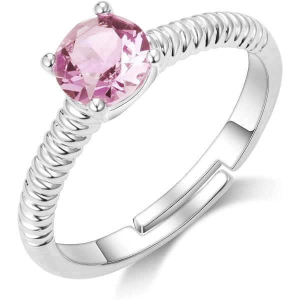 Philip Jones Bracciale A Catena Con Cristalli Viola E Zirconi - Placcato Argento, Lunghezza 18 Cm, Ipoallergenico