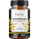 Vitamina B12 1000 mcg - 500 Comprimidos de Alta Potencia (Suministro para 15 Meses) | Apoya Energ&iacute;a, Metabolismo y Sistema Ne