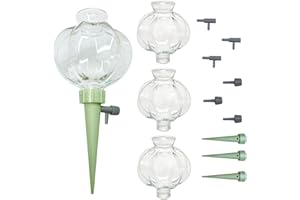 Ferizzia 4 Pezzi Piccole Palle d'Acqua per Piante, Sfere di Irrigazione, Dispositivo di Irrigazione Automatica Sferico, Dosatore Acqua per Piante per Pensili e Giardini All'aperto