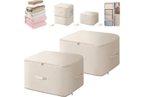 Jokisa 2 Stück Platzsparender Komprimierender Organizer, Ultra Platz Sparender Selbstkomprimierender Organizer, Selbstkomprimierende Aufbewahrungstasche für Bettdecken Kleidung Decken (54x42x30CM)