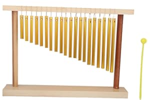 RITOEASYSPORTS Single-row Table Top Bar Chimes 20‑Tone Wind Chimes with Mallet for Classroom Music Meditation Yoga Percussion Musical Instrument