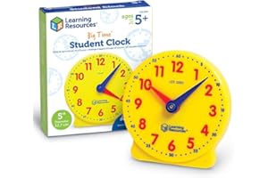 Learning Resources – Montessori Bois pour Apprendre l’Heure – Jouet Éducatif Enfant 5+ – Idée Cadeau Noël – Ludique & Pédagogique