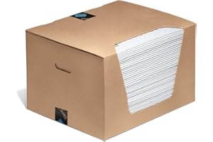 New Pig MAT4101 PIG FAT MAT Super, Absorbent Mat, 83.3 L Absorbency, 51 cm Length x 41 cm Width, 50 Pad/Box, White (Pack of 50)