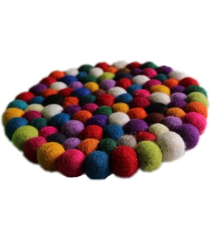 12 Sottobicchieri In Feltro - 12 Cm Diametro, 4 Verdi, 4 Gialli, 4 Arancioni - Foto 6