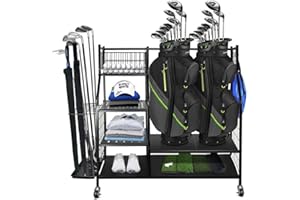 HANAIETTE Golf Bag Storage Golf Organiser Golf Rack