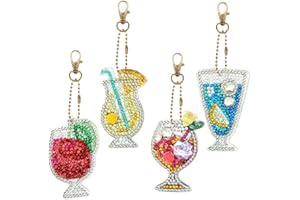 MINGSH DIY Diamond Painting Keychain, DIY Art Craft 5D Full Drill Diamond Painting Key Rings Kits for Women Girls Mother's Day Gift Purse/Key Pendant/Bag/Handbag Decor