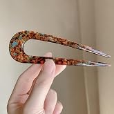 France Handmade Topuz Tokası 13cm - L&uuml;ks Kemik Sa&ccedil; Topuz &Ccedil;ubuğu - Yeni Sezon &Ccedil;ubuk Toka (Model-2)