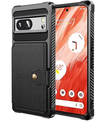 Étui Portefeuille ESONG Pour Google Pixel 8A – Cuir PU, Rabat Magnétique, 6 Emplacements Cartes + Poche Zippée, Dragonne