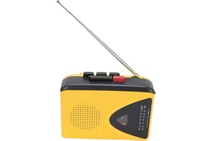 YUEHISY Kompakt Kassettbandspelare med AM FM-radio och Hörlursuttag, Lätt Bärbar Inspelare med Inbyggd Mikrofon och Högtalare