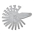 PLAXCON 29 Degree Acme Screw Pitch Gauge Stainless Steel Thread Pitch Measuring Tool Set T-Thread Cutting Gage 16pcs
