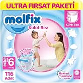 Molfix K&uuml;lot Bebek Bezi 6 Beden Ultra Fırsat Paketi 58 * 2 116 Adet