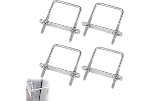 Nizirioo Lot de 4 supports de toit en U avec filetage, vis à étrier en U Profil en acier inoxydable Carré Boîte de toit Fixation Angle Pièces de rechange