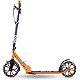 Zinc Kids Scooter – Big Wheel Kick Scooter for Ages 6+, Foldable 2-Wheel Scooter with 200mm Wheels, Lightweight, Height Adjustable, Rear Footbrake, Supports up to 100kg