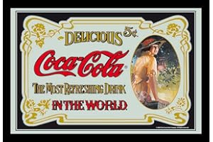 EMPIREPOSTER Empire Merchandising 537270 Miroir imprimé avec Cadre en Plastique façon Bois Publicité Coca-Cola Classique 30 x 20 cm