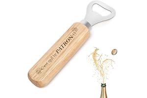 JOYRNALK C'est Qui Le Patron Decapsuleur Bois Cadeau Drole Homme Cadeau Rigolo Homme Ouvre Bouteille Drole Portable Tire Bouchon Bois Decapsuleur Mural Biere Décapsuleur Biere Décapsuleur En Bois Cadeaux