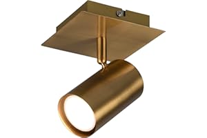 Trio Leuchten 802400104 Marley Base Spot, Ottone Anticato, L 12 Cm