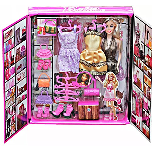 Grab Offers Girl's Fashion Stylish Doll with Many Dresses and Cool Accessories, Medium (Multicolour)
