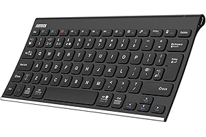 Arteck Bluetooth Keyboard, Stainless Steel Universal Portable Multi-Device Wireless Bluetooth Keyboard for iOS, Android, Windows iPad Tablet PC Smartphone
