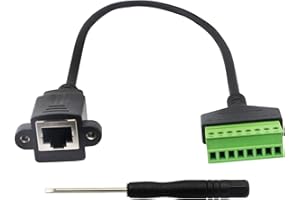 XMSJSIY Terminale a vite RJ45, connettore RJ45 maschio a 8 pin, connettore terminale a vite da RJ45 8p8c a 8 pin(da femmina a terminale)