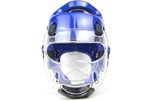 Lpitoy Couvre-Chef De Karaté pour Enfants Casque d'arts Martiaux MMA, Équipement De Tête De Protection Faciale Amovible pour Sparring Grappling Muay Thai Kickboxing Taekwondo Training