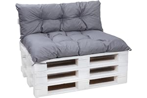 GENERIC Palettenkissen Outdoor - palettenkissen wasserdicht 120x80+120x40cm -palettenkissen Set (Grau)