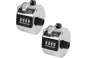 Fogcosy 2 PCS Clicker Counter - 4-Digit Number Count, Metal Hand Tally Counters Clicker for Counting, Golf Scoring, Used for Counting Golf and Sports Activities