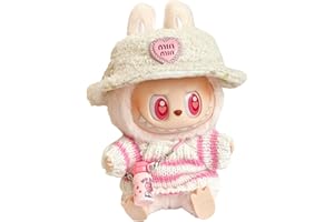 HYDTQCL Ropa para Labubu, Ropa de Peluche de 17 cm para Labubu, DIY Accesorios de La bubu Peluche, para Labubu Entusiastas Regalos (E)