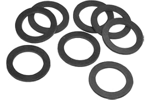PATIKIL M31 Joint Plat En Caoutchouc, 8 Pièces 31mm Diamètre Intérieur 45mm Diamètre Extérieur 3.5mm Épaisseur Joint D'étanchéité Espaceur Pour Robinet Tuyau Raccordement Boulon, Noir