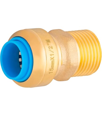 Raccords Rapides Tout Cuivre Nickelé 6mm - 2 Pièces Avec Coude à 90° Filetage Mâle BSP 1/2'' - Pour Air Comprimé, Pneumatique, étanchéité Optimale - 9