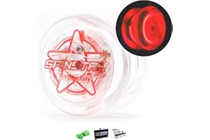 YOYO FACTORY YoyoFactory SPINSTAR LED Yo-Yo - Rojo (Iluminar, Genial para Principiantes, Juego Yoyo Moderno, Cuerda e Instrucciones Incluidas)
