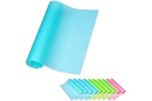 AUSYDE 10 podkładek do lodówki, sałatek, warzyw, świeże wkładki, antypoślizgowe maty do lodówki, nadają się do czyszczenia, zestaw do przechowywania butów, mata na stół (3 kolory mieszane, 45 x 29 cm)